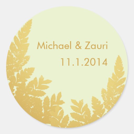Gold Leaf Sticker Zazzle