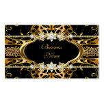 Gold Leopard Black Jewel Look Image Business Cards