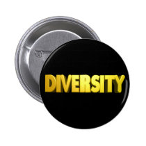 Gold Letter Diversity Button buttons