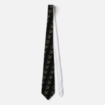 Gold Letter H Monogram Initial Gift Ties