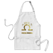 Gold Libra Symbol Astrology Zodiac Aprons