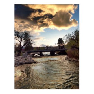 Gold Light on Truckee River Postcards