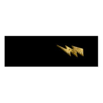 Gold Lightning Bolt Profile Card business cards by Method77 Gold Lightning Bolt Profile Card business cards