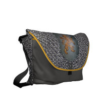 Gold Lion Metal Shield Chainmail Commuter Bag