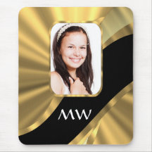 Gold look photo template mouse pads
