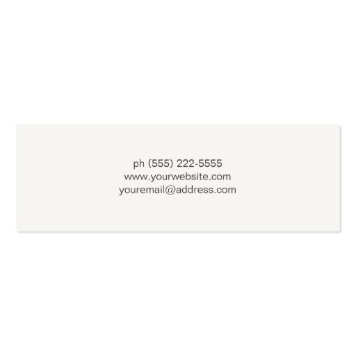 Gold Lotus Calling Card Business Card (back side)