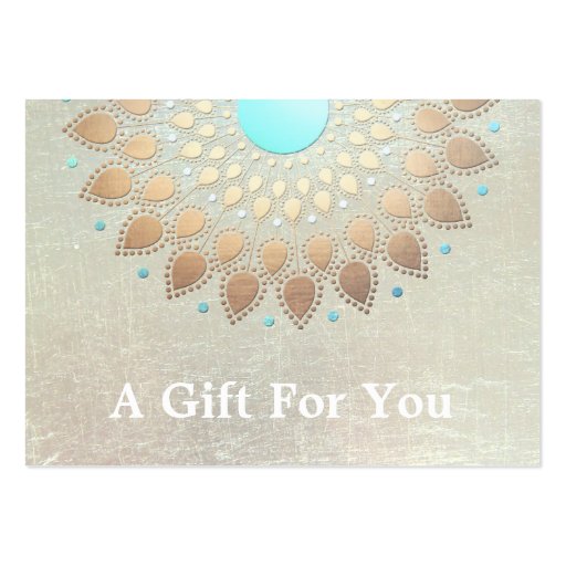 Gold Lotus Salon and Spa Gift Card Business Cards (front side)