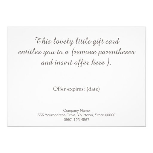 Gold Lotus Salon and Spa Gift Certificate Custom Announcement