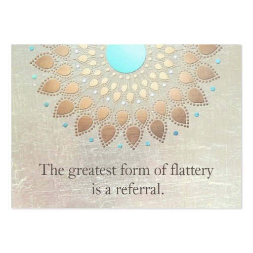 Gold Lotus Yoga and Meditation Referral Card Business Card (front side)