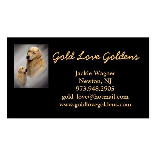 Gold Love Business Card (back side)