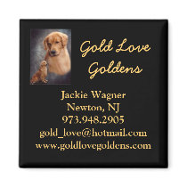 Gold Love Goldens Breeder Magnet by normagolden Gold Love Goldens Breeder Magnet