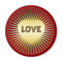GOLD LOVE HEART magnets