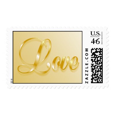 Gold Love stamp