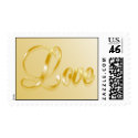 Gold Love stamp
