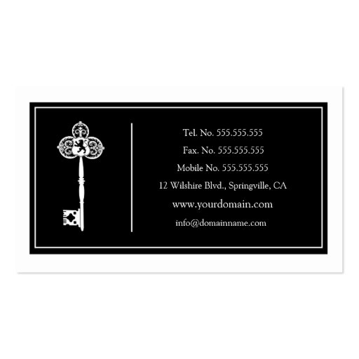 Gold Luxury Real Estate Agent Business Card (back side)