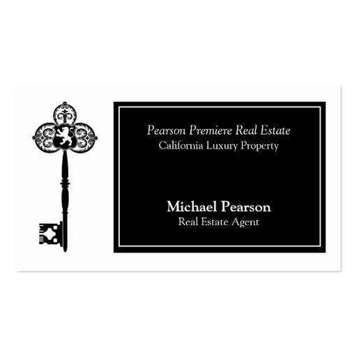 Gold Luxury Real Estate Agent Business Card (front side)