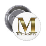 Gold M - Mitt Romney President 2012 Pins
