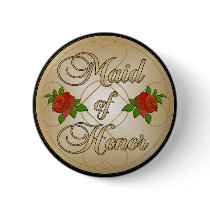 Gold Maid of Honor (MoH) button