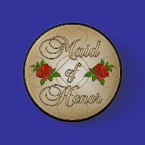 Gold Maid of Honor (MoH) button