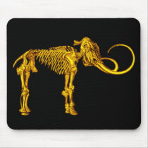 Gold Mammoth Skeleton mousepads by PastLives Gold Mammoth Skeleton mousepads