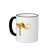Gold Mammoth Skeleton mugs