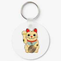 Gold Maneki Neko keychains