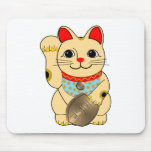 Gold Maneki Neko Mouse Pads