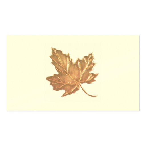 Gold Maple Leaf Business Card (front side)