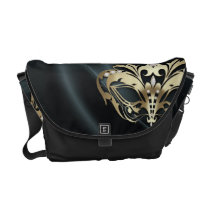 Gold Masquerade Black Messenger Bag