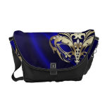 Gold Masquerade Blue Messenger Bag