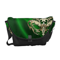 Gold Masquerade Green Messenger Bag
