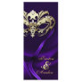 Gold Masquerade Purple Jeweled Wedding Program Custom Rack Cards