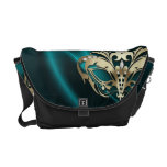Gold Masquerade Teal Messenger Bag