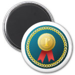Gold Medal - No.1 first win winner prize honor 2 Inch Round Magnet