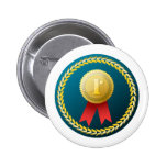 Gold Medal - No.1 first win winner prize honor Pinback Button