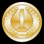 Gold Medal Round Stickers