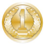 Gold Medal Round Stickers