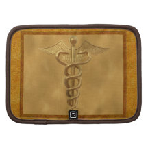 Gold Medical Caduceus Organizers