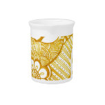 Gold Mehndi henna art Pitcher