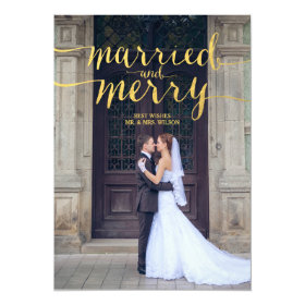 GOLD MERRY & MARRIED | HOLIDAY PHOTO CARD