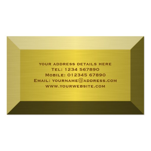 Gold Metal Business Card (back side)