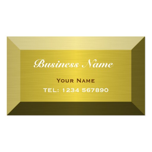 Gold Metal Business Card (front side)
