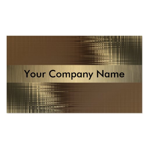 Gold Metal Look Business Cards With Class (front side)