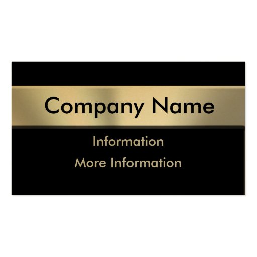 Gold Metal Look Nameplate Business Cards