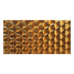 Gold Metallic Pattern Photo Greeting Card