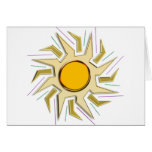 Gold Metallic Super Sun Sign Card