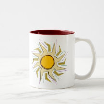 Gold Metallic Super Sun Sign Coffee Mug