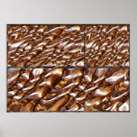 Gold Mine Golden Rock Collage Pattern Poster
