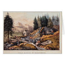 Gold Mining in California Cards