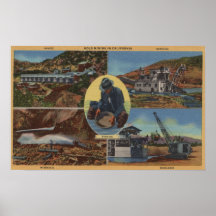 Gold Mining in California - Quarz, Dredge Print